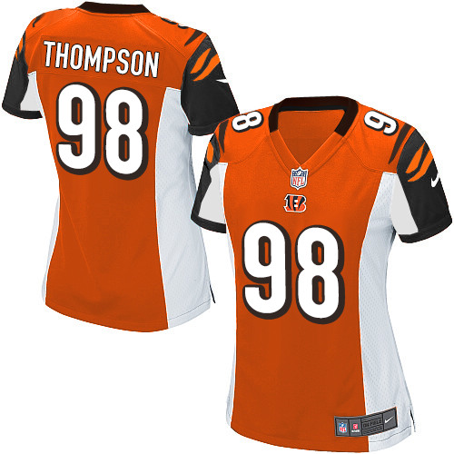 Women's Limited Brandon Thompson Nike Jersey Orange Alternate - #98 NFL Cincinnati Bengals